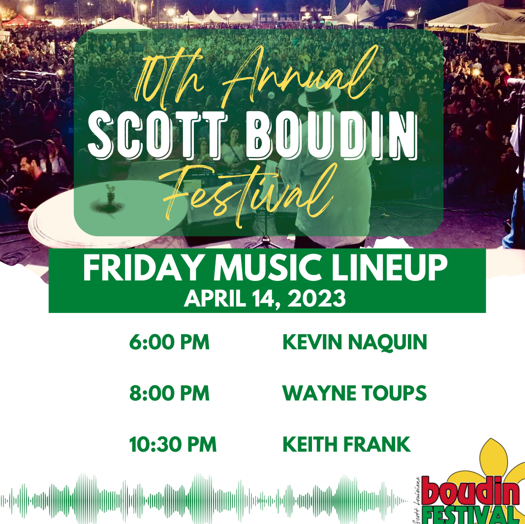 Music Lineup Scott Boudin Festival